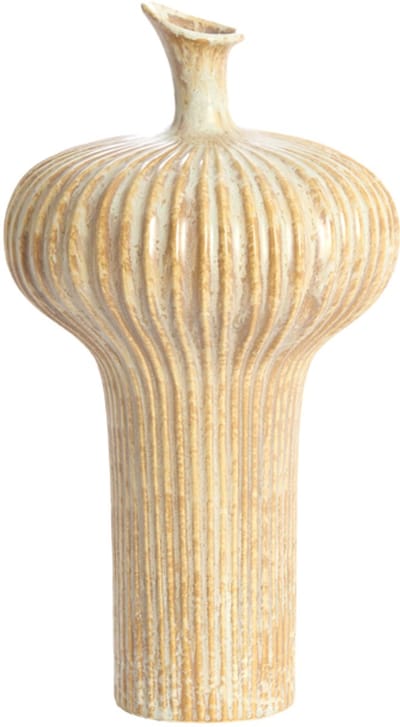 Light&living Vaas deco Ø23,5x42,5 cm NEVANO crème+oranje-bruin