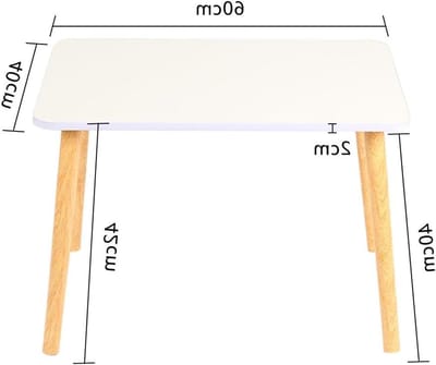 Salontafel set - Bijzettafels woonkamer - Decoratie en opbergen - Massief houten poten - 60 x 40 x 40 cm