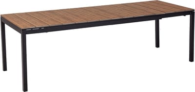 TOFANE - Tafel uitschuifbaar - Lichtbruin - 198/248 x 90 - Aluminium