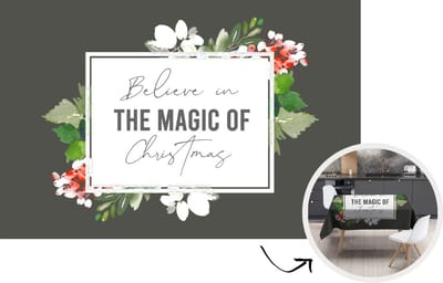 Kerst Tafelkleed - Kerstmis Decoratie - Tafellaken - Quote - Kerst - Magie - 220x150 cm - Kerstmis Versiering