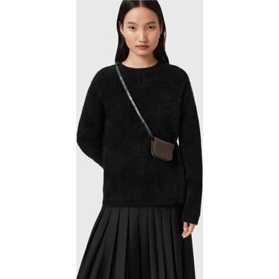 AllSaints Maeve Card Xbody Fango Brown Taglia: OS | Borse mini Outlet | Donna | Marrone