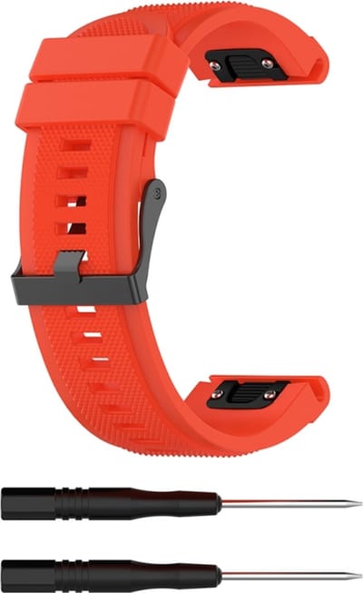 Siliconen bandje - geschikt voor Garmin Fenix 3 / 5X / 5X Plus / 6X / 6X Pro / 7X / 7X Pro / 8 (51 mm) / Quatix 3 / 6X / Tactix (7) / Enduro (2) / Descent Mk1 / Mk2(i) / Mk3i 51 mm / D2 / Delta PX / Mach 1 Pro / Epix Pro Gen 2 51 mm - oranje