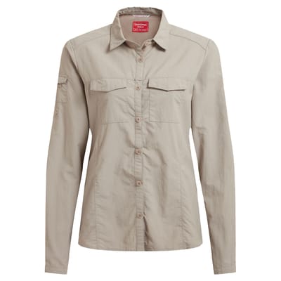 Craghoppers Dames/Dames Adventure III Nosilife Shirt Met Lange Mouwen (Zachte champignon)