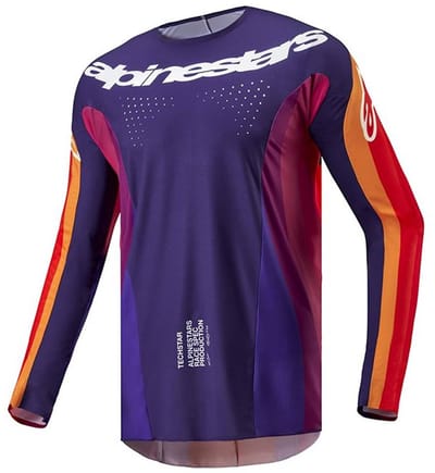 Alpinestars Techstar Pneuma Jersey Deep Paars Oranje Deep Blauw -