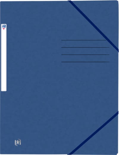 Elastomap oxford top file+ a4 donker blauw | 50 stuks
