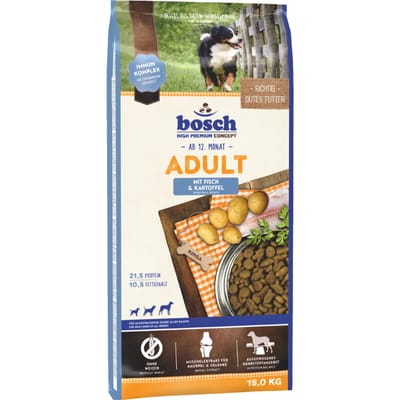 15kg bosch Adult Vis & Aardappel Hondenvoer