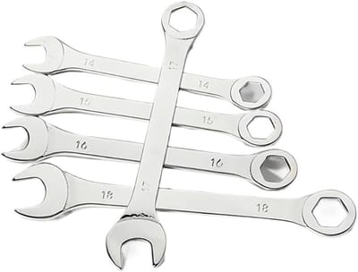 Combinatiesleutelset - Steek- en ringsleutel - Auto reparatie - Ultradun ontwerp - 20-36mm - Zilverkleurig