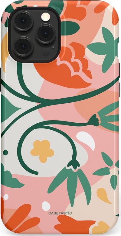 Casetastic Hoesje Geschikt voor Apple iPhone 12 Pro Max Magsafe - Stijlvolle Beschermende Duo-layer Case - Bloesem Pastels