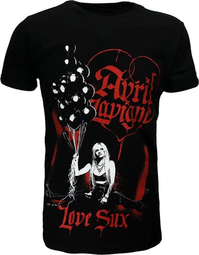 Avril Lavigne Love Sux Balloons T-Shirt - Officiële Merchandise - M