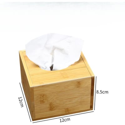 Bamboe Hout Tissueboxhouder Tandenstokerdoos Woonkamer Salontafel Restaurant Opbergaccessoires Rechthoekse Opbergdoos beige