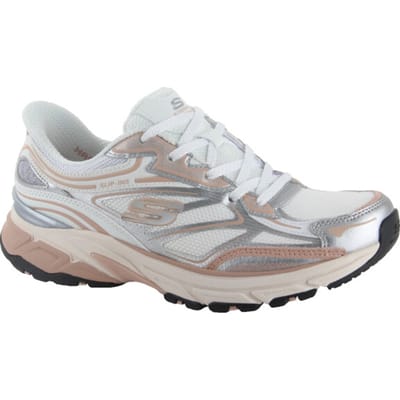 Skechers STAMINA SPORT Dames Instappers - Zilver / Wit / Roze
