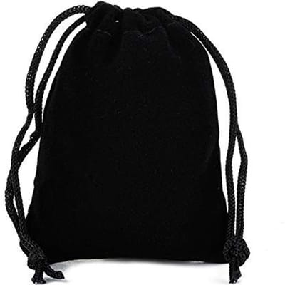 Dailygoods- Fluwelen Zakjes 10 Stuks - Sieradenzakjes - Cadeauzakjes - Trekkoord - Stoffen Zakjes - 10 x 20 cm - Zwart