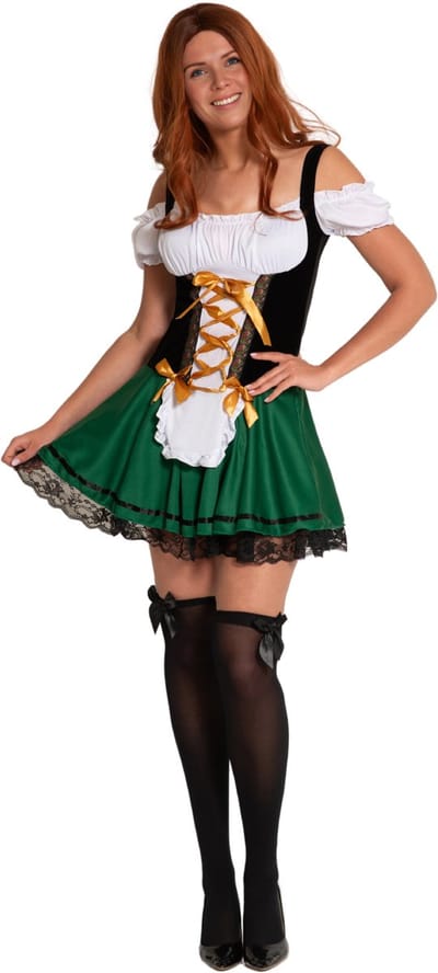 Partychimp Sexy Oktoberfest Dirndl Dames Sophia Oktoberfest Dames Carnavalskleding Dames Carnaval Kostuum Dames - Polyester - Zwart - Maat L
