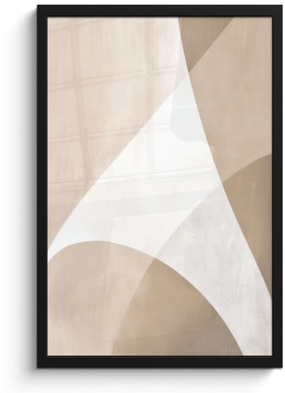Poster in lijst - Fotolijst 40x60 cm - Posters - Vloeiende vlakken - Harmonieus - Golvend - Posterlijst zwart - Decoratie - Wanddecoratie woonkamer - Muurdecoratie slaapkamer