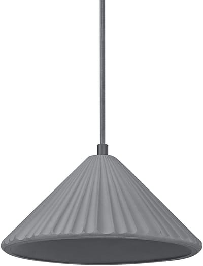 OSRAM DECOR Concrete Pyramid betonnen hanglamp, 250 mm, in donkergrijs, met metalen en betonnen behuizing, voor moderne binnenverlichting, flexibele armatuurkeuze dankzij de E27 fitting