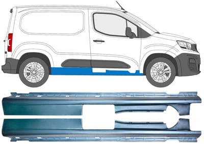 Volledige dorpel voor Toyota Proace City 2019- / Links / Rechts / Links + Rechts