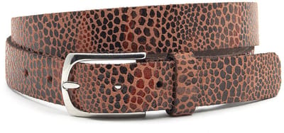 Dames riem brique - Leren pantalon riem 3cm met luipaardprint - Leer - Pantalon riem - Casual - Maat 95