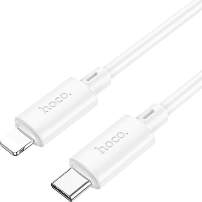 Hoco Oplaad Type C naar Lightning Kabel - USB C naar Lightning - Geschikt voor Apple iPhone & iPad - 20W- Wit