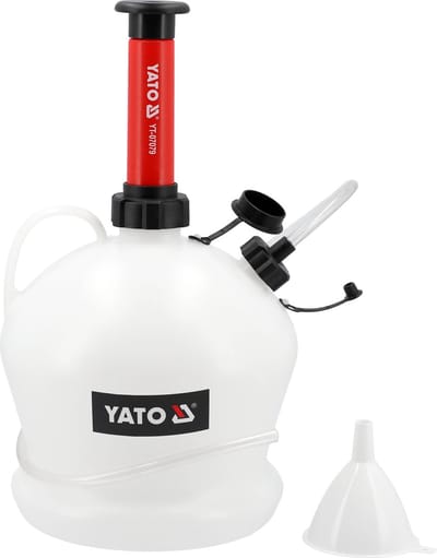YATO YT-07079 Handmatige Olieopzuiger - Vloeistofpomp - Sifonpomp - 6 Liter - Inclusief 2 Flexibele Slangen (Ø5mm & Ø8mm)