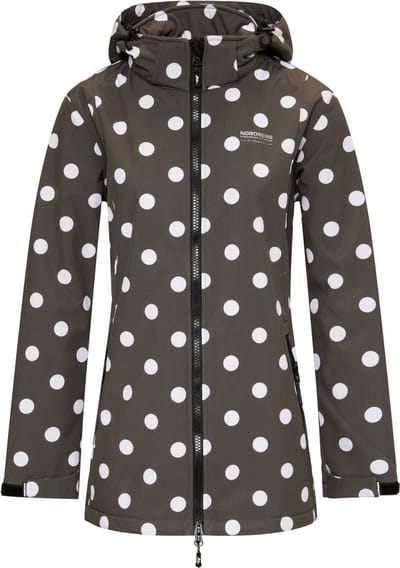 Nordberg Polka Dot Half Dames Softshell - Kleur Groen - Maat XL