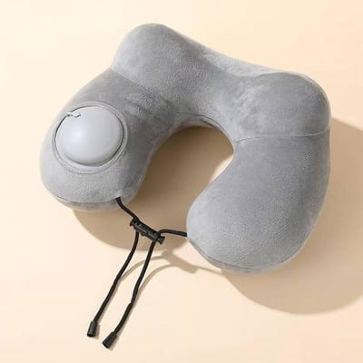 Oreiller de Voyage Gonflable en Forme de U – Portable & Ergonomique Oreiller de Vol Soutien du Cou, Parfait pour les Voyages d'Affaires