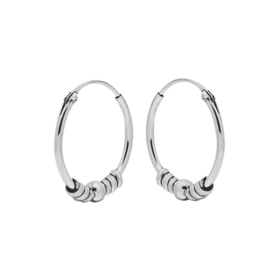 WeLoveSilver - Zilveren oorringen - Bali stijl - bolletje en spiraaltjes