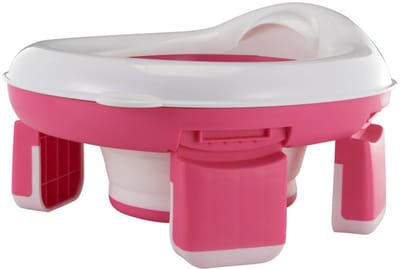 Kinderpotje - 3-in-1 Opvouwbaar Reispotje - Roze - Zindelijkheidstraining - Veilig PP Materiaal - Met Opbergtas - Voor Thuis & Buiten