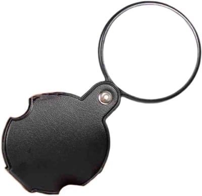 Draagbare Leesloep - Vergrootglas Handloep - Lezen Hobby Observatie - 10X Vergroting Glaslens - 147x65x8 mm - Zwart
