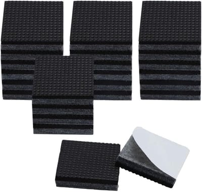 Meubelvilt Pads - Vloerbeschermers - Meubels Verplaatsen - Zelfklevend Antislip - 35x35x8 mm - Grijs