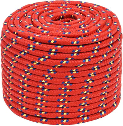 Boottouw - Lijntouw - Varen en aanleggen - Sterk polypropyleen - 100 meter - Rood