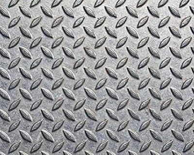 Stalen traanplaat - Metaalplaat - Industriële constructie - Op maat gesneden - 250x250 mm - Metaalkleur