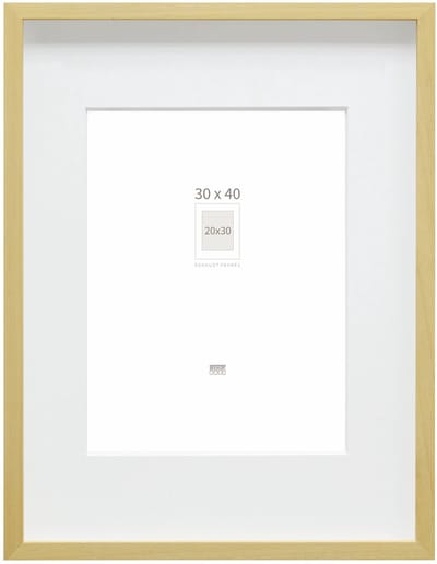 Deknudt Frames fotolijst - naturel met passe-partout - 20x30/30x40 cm