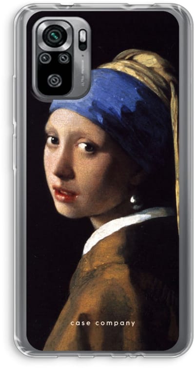 Case Company® - Hoesje geschikt voor Xiaomi Redmi Note 10S hoesje - The Pearl Earring - Soft Cover Telefoonhoesje - Bescherming aan alle Kanten en Schermrand