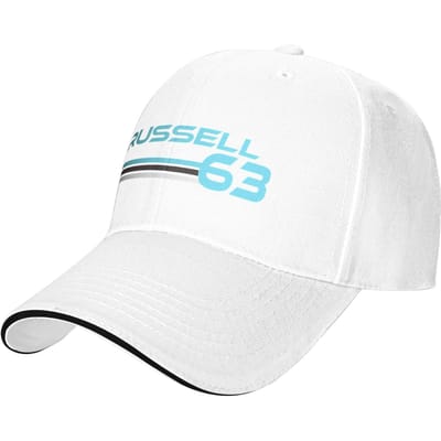 George Russell 63 Baseballpet Outdoor Sporten Dropshipping Hip Hop Petten Vrouw Man Trendy Aangepast Doe-het-zelf Snapback Pet One Size white