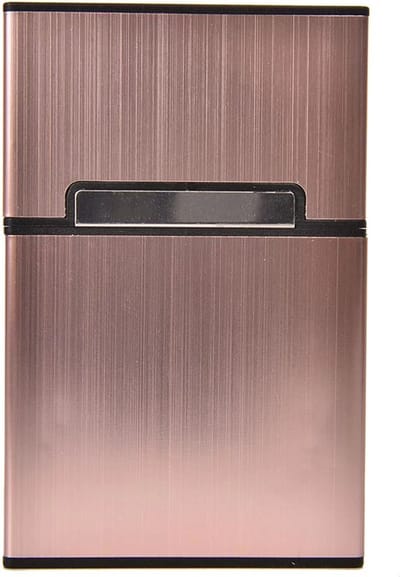 Aluminium Sigarettendoosje - Roségoud - 9*5.8*2.6 cm
