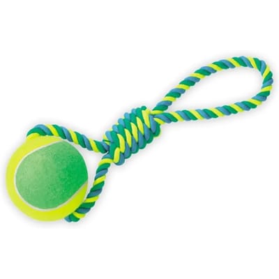 Honden speelgoed touw met tennisbal Nobby Pet