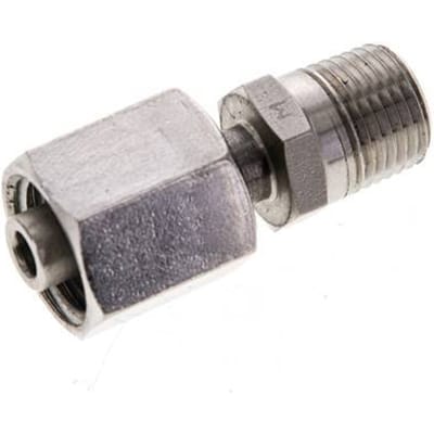6L & 1/8'' NPT RVS Rechte Draaidoorvoer Buitendraad 315bar Verstelbaar ISO 8434-1