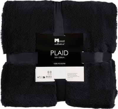 In The Mood Collection Bronte Fleece Deken - L200 x B150 cm - Zwart