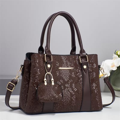Nouveau Sac Tendance Serpentine Épissage Sac à Main Haut Niveau d'Apparence Multicouche Grande Capacité Sac à Bandoulière Sac Croisé . gray