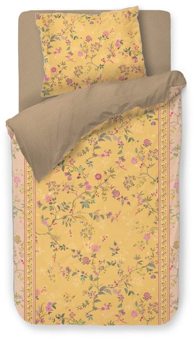 Pip Studio Bodhi Flower kussensloop - Geel - 60 x 70 cm