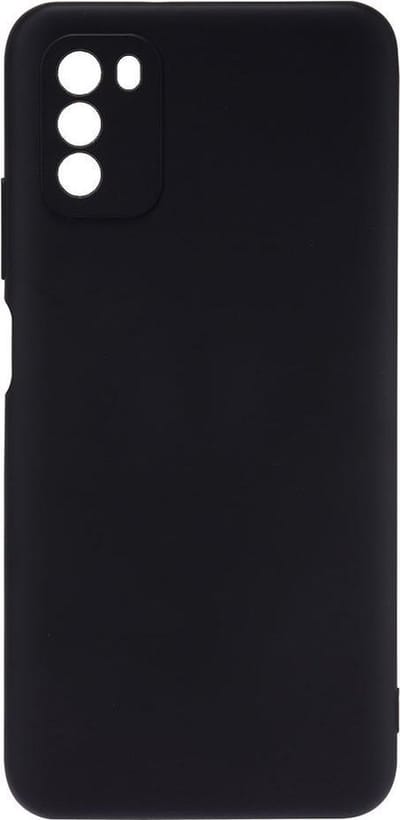 Shop4 - Poco M3 Hoesje - Zachte Back Case Mat Zwart