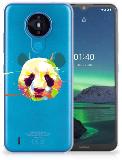 Nokia 1.4 Telefoonhoesje met Naam Panda Color