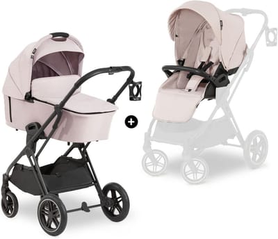 3-in-1 Kinderwagenset met Draaibaar Sportstoeltje en Babybak - Compact en Lichtgewicht - Geschikt tot 25 kg