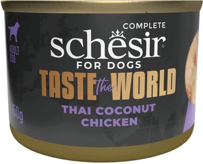 Schesir Taste The World Hond Thai Coconut - 8 x 150 gr - Voordeelverpakking