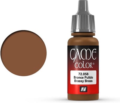 Vallejo Hobbyverf Acrylverf - 72058 Game Color - Brassy Brass - Acryl - Verf flesje - 18 ml
