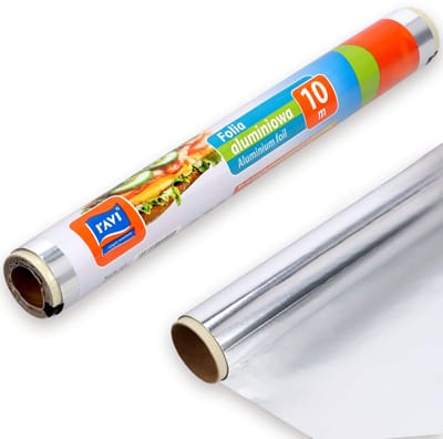 Ravi Ontbijt en bakken aluminiumfolie rol geperst, lengte 1000 cm, meerkleurig kleur, één maat