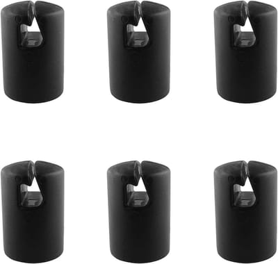 Trampoline Beschermhoes - Paalkap Set - Trampoline Onderhoud - Eenvoudige Installatie - 6 stuks - Zwart