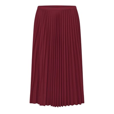 Lacoste Dames/Dames Plooi Polyester Midi Rok (Zinfandel)