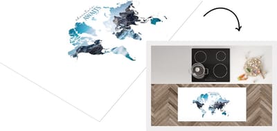 Keukenloper - Loper keuken - Wereldkaart - Spreuken - Natuur - 120x60 cm - Keukenloper vinyl