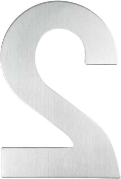 Huisnummer Roestvrij Staal - Adresbord Deur - Huis Herkenning - Drijvend Ontwerp - 20 cm - Zilver